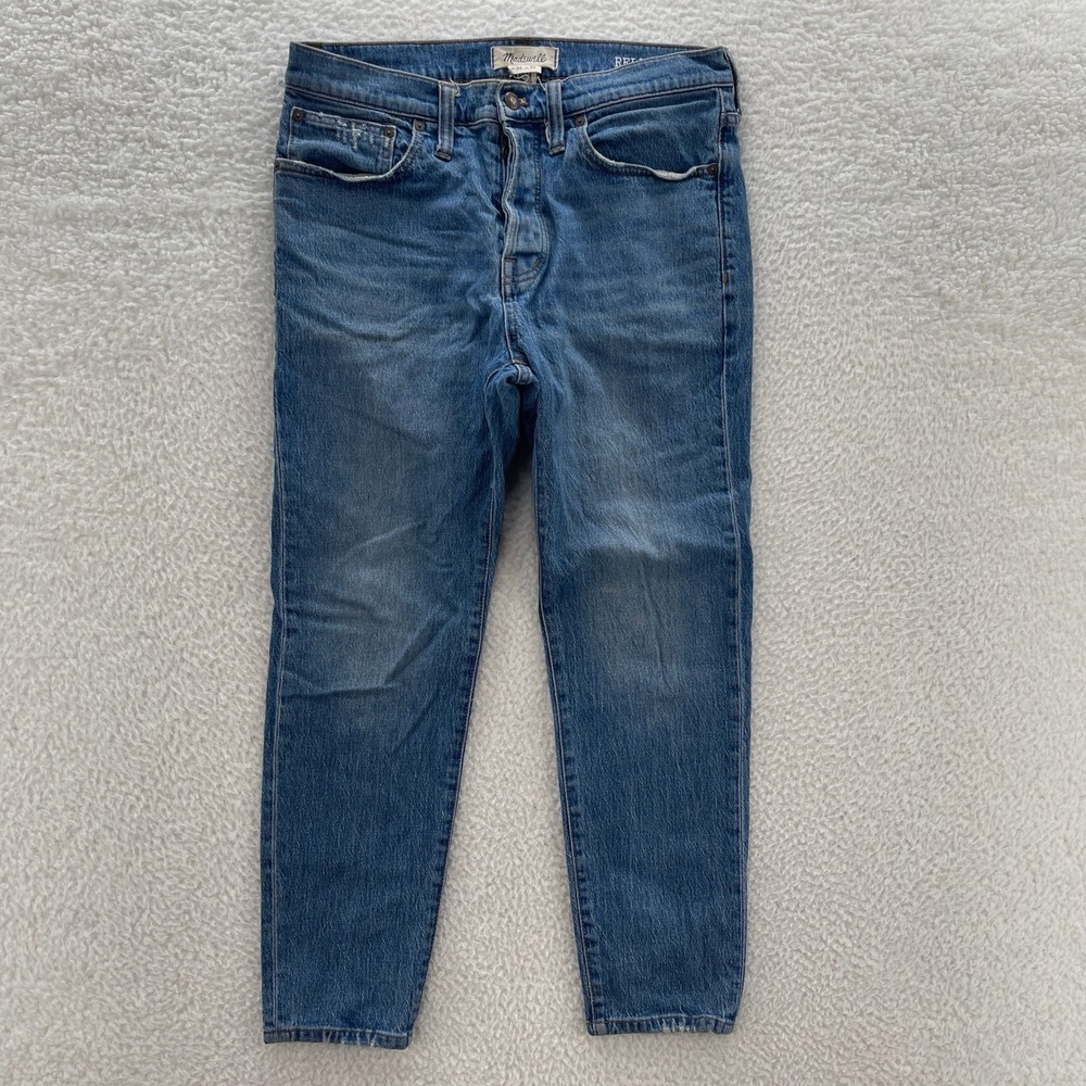 Madewell Jeans Mens 32x27* Blue Relaxed Taper Stretch Preppy Office Casual